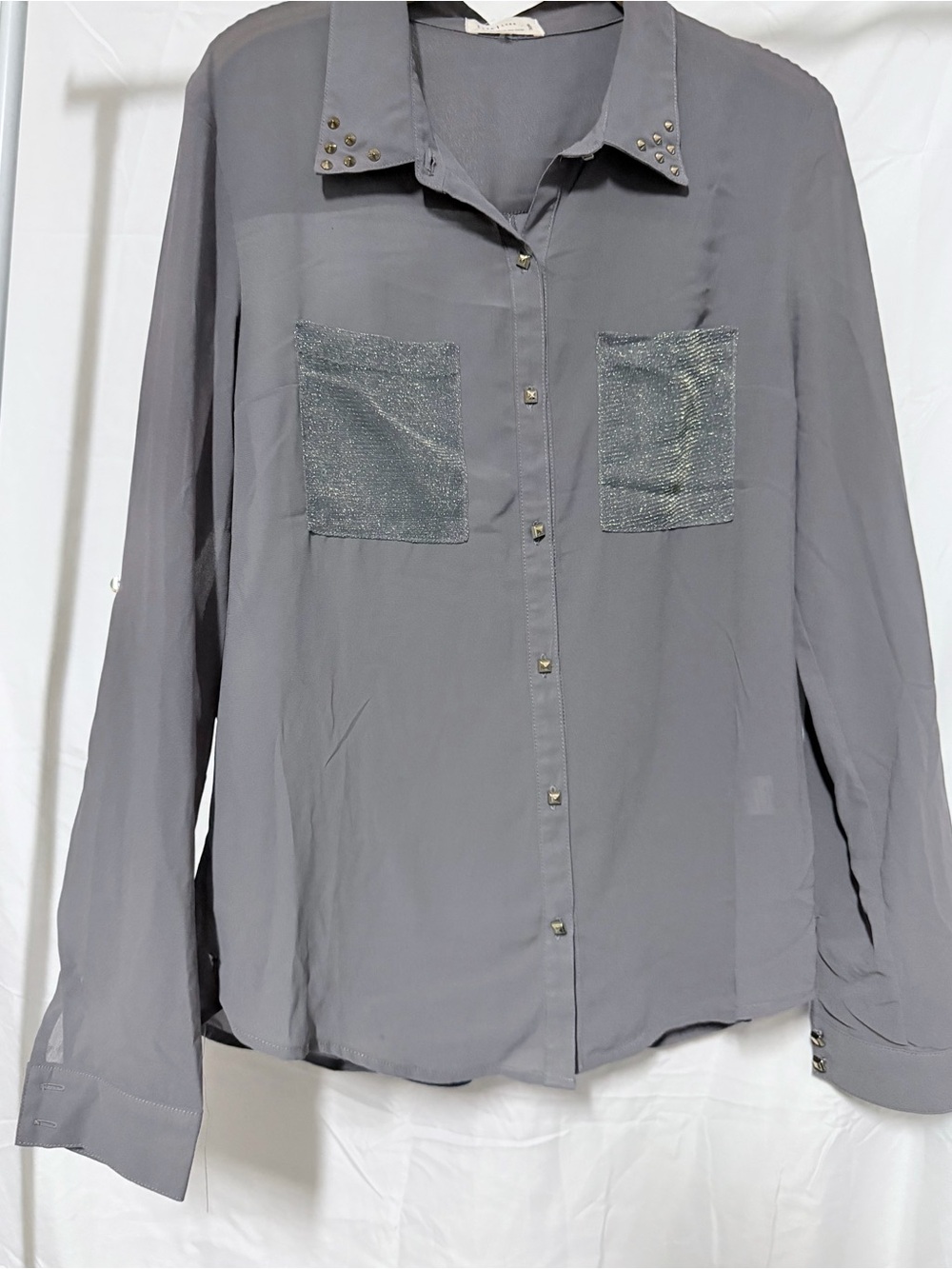 Love Tree Gray Lightweight Top